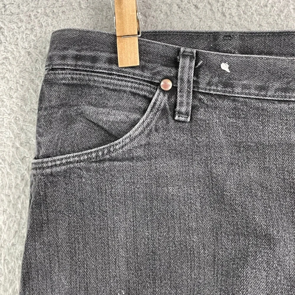 Wrangler 13MWZWK Cowboy Cut Mens Black Jeans 40x35* Faded Denim Straight‎ Leg